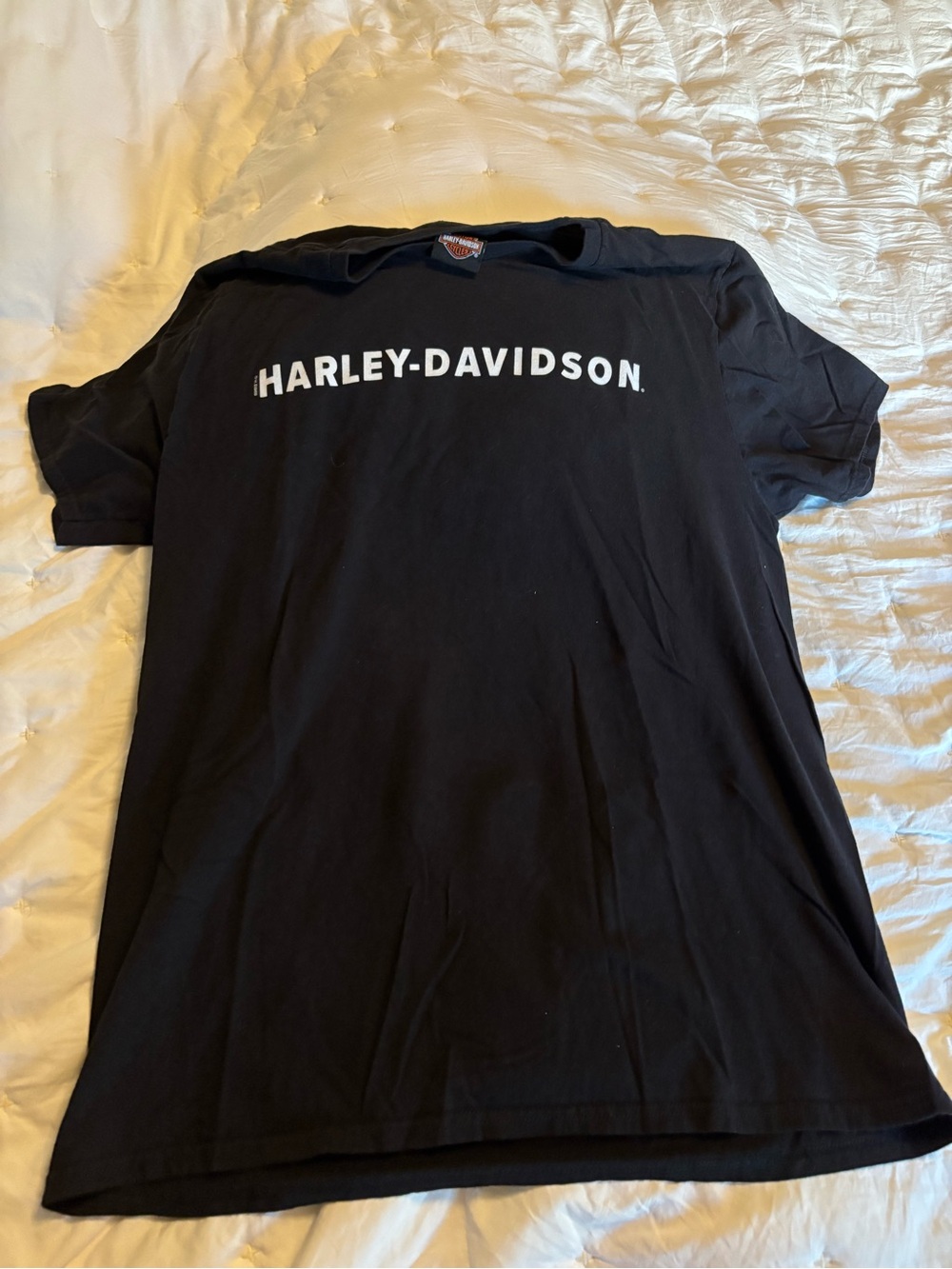 Harley-Davidson Black T-Shirt with White Logo